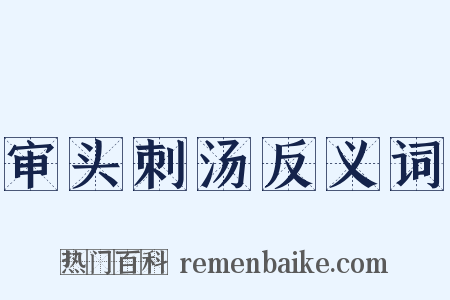 审头刺汤反义词是什么意思的图片